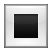 Emoji 🔳 Tasto Quadrato Nero Con Bordo Bianco su Apple iOS 6.0.