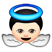 👼🏻 Emoji Bebé ángel: Tono De Piel Claro en Apple iOS 8.3.