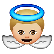 👼🏼 Emoji Bebê Anjo: Pele Morena Clara na Apple iOS 8.3.