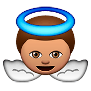 👼🏽 Emoji Bebê Anjo: Pele Morena na Apple iOS 8.3.