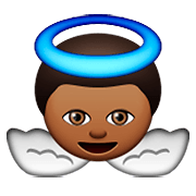 👼🏾 Emoji Bebé ángel: Tono De Piel Oscuro Medio en Apple iOS 8.3.