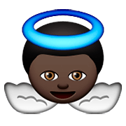 👼🏿 Emoji Bebé ángel: Tono De Piel Oscuro en Apple iOS 8.3.