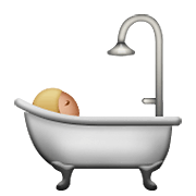 Émoji 🛀🏼 Personne Prenant Un Bain : Peau Moyennement Claire sur Apple iOS 8.3.