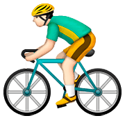 Émoji 🚴🏻 Cycliste : Peau Claire sur Apple iOS 8.3.