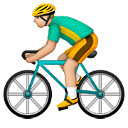 🚴🏼 Emoji Persona En Bicicleta: Tono De Piel Claro Medio en Apple iOS 8.3.