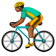 Emoji 🚴🏾 Ciclista: Carnagione Abbastanza Scura su Apple iOS 8.3.