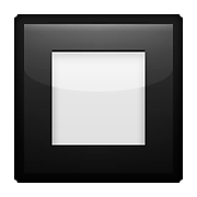 🔲 Emoji Botón Cuadrado Con Borde Negro en Apple iOS 8.3.