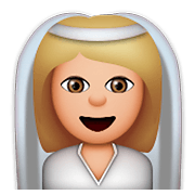 👰🏼 Emoji Person mit Schleier: mittelhelle Hautfarbe Apple iOS 8.3.
