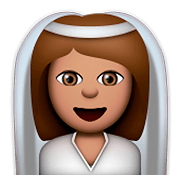 👰🏽 Emoji Noiva: Pele Morena na Apple iOS 8.3.