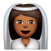 👰🏾 Emoji Novia Con Velo: Tono De Piel Oscuro Medio en Apple iOS 8.3.
