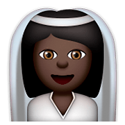 👰🏿 Emoji Noiva: Pele Escura na Apple iOS 8.3.