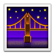 🌉 Emoji Brücke vor Nachthimmel Apple iOS 8.3.
