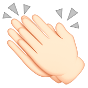 Emoji 👏🏻 Mani Che Applaudono: Carnagione Chiara su Apple iOS 8.3.