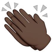 Emoji 👏🏿 Mani Che Applaudono: Carnagione Scura su Apple iOS 8.3.