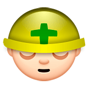 Émoji 👷🏻 Personnel Du Bâtiment : Peau Claire sur Apple iOS 8.3.