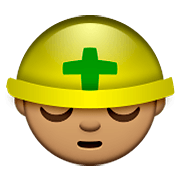 Emoji 👷🏽 Operaio Edile: Carnagione Olivastra su Apple iOS 8.3.