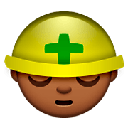👷🏾 Emoji Bauarbeiter(in): mitteldunkle Hautfarbe Apple iOS 8.3.
