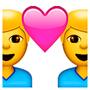 👨‍❤️‍👨 Emoji Liebespaar: Mann, Mann Apple iOS 8.3.