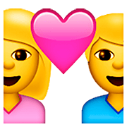 👩‍❤️‍👨 Emoji Casal Apaixonado: Mulher E Homem na Apple iOS 8.3.
