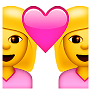 👩‍❤️‍👩 Emoji Pareja Enamorada: Mujer Y Mujer en Apple iOS 8.3.