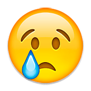 Émoji 😢 Visage Qui Pleure sur Apple iOS 8.3.