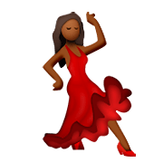 💃🏾 Emoji Mulher Dançando: Pele Morena Escura na Apple iOS 8.3.