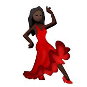 💃🏿 Emoji tanzende Frau: dunkle Hautfarbe Apple iOS 8.3.