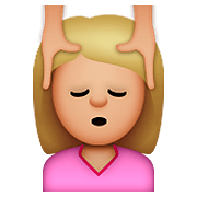 💆🏼 Emoji Persona Recibiendo Masaje: Tono De Piel Claro Medio en Apple iOS 8.3.