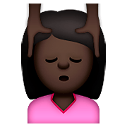 💆🏿 Emoji Person, die eine Kopfmassage bekommt: dunkle Hautfarbe Apple iOS 8.3.