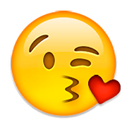 Emoji 😘 Faccina Che Manda Un Bacio su Apple iOS 8.3.