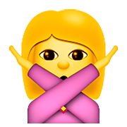 🙅 Emoji Pessoa Fazendo Gesto De «não» na Apple iOS 8.3.