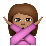 Emoji 🙅🏽 Persona Che Fa Segno Di No: Carnagione Olivastra su Apple iOS 8.3.