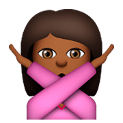 🙅🏾 Emoji Person mit überkreuzten Armen: mitteldunkle Hautfarbe Apple iOS 8.3.