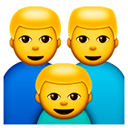 👨‍👨‍👦 Emoji Familie: Mann, Mann und Junge Apple iOS 8.3.