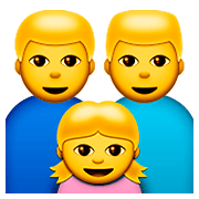 👨‍👨‍👧 Emoji Familie: Mann, Mann und Mädchen Apple iOS 8.3.