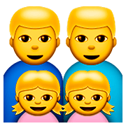 👨‍👨‍👧‍👧 Emoji Familie: Mann, Mann, Mädchen und Mädchen Apple iOS 8.3.