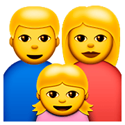 Émoji 👨‍👩‍👧 Famille : Homme, Femme Et Fille sur Apple iOS 8.3.
