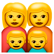👩‍👩‍👦‍👦 Emoji Familie: Frau, Frau, Junge und Junge Apple iOS 8.3.