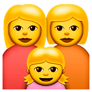 Emoji 👩‍👩‍👧 Famiglia: Donna, Donna E Bambina su Apple iOS 8.3.