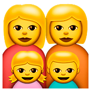 Emoji 👩‍👩‍👧‍👦 Famiglia: Donna, Donna, Bambina E Bambino su Apple iOS 8.3.