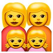 Emoji 👩‍👩‍👧‍👧 Famiglia: Donna, Donna, Bambina E Bambina su Apple iOS 8.3.