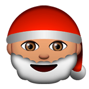 🎅🏽 Emoji Papá Noel: Tono De Piel Medio en Apple iOS 8.3.