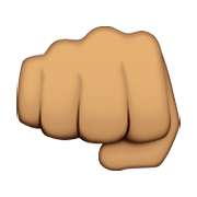 👊🏽 Emoji geballte Faust: mittlere Hautfarbe Apple iOS 8.3.
