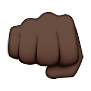 👊🏿 Emoji geballte Faust: dunkle Hautfarbe Apple iOS 8.3.