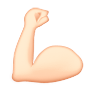 💪🏻 Emoji Bíceps Flexionado: Tono De Piel Claro en Apple iOS 8.3.