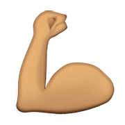💪🏽 Emoji Bíceps Flexionado: Tono De Piel Medio en Apple iOS 8.3.