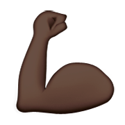 Émoji 💪🏿 Biceps Contracté : Peau Foncée sur Apple iOS 8.3.
