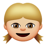 👧🏼 Emoji Niña: Tono De Piel Claro Medio en Apple iOS 8.3.