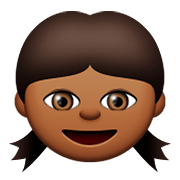 Emoji 👧🏾 Bambina: Carnagione Abbastanza Scura su Apple iOS 8.3.