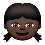 Émoji 👧🏿 Fille : Peau Foncée sur Apple iOS 8.3.